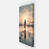 Jesus Walking on Water Canvas – Inspirational Christian Wall Art, Faith Home Decor, Gallery Wrapped