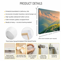 Green Hills Shepherd Canvas Wall Art — Pastoral Christian Decor, Psalm 23 Inspired Landscape Print, Peaceful Nature Artwork for Living Room & Bedroom