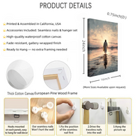 Jesus Walking on Water Canvas – Inspirational Christian Wall Art, Faith Home Decor, Gallery Wrapped
