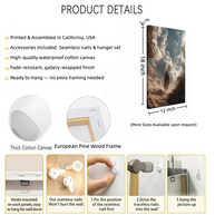 Guided by Light – Christian wall art inspired by faith and serenity. Waterproof canvas, Finnish pine frame, handcrafted in California. Perfect Christian home décor and inspirational gift.