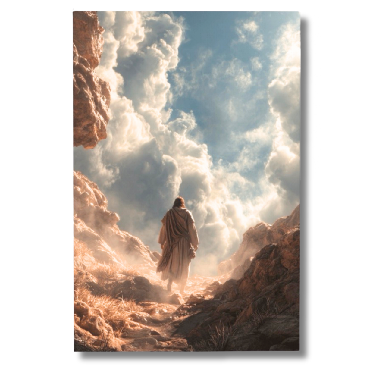 Guided by Light – Christian wall art inspired by faith and serenity. Waterproof canvas, Finnish pine frame, handcrafted in California. Perfect Christian home décor and inspirational gift.