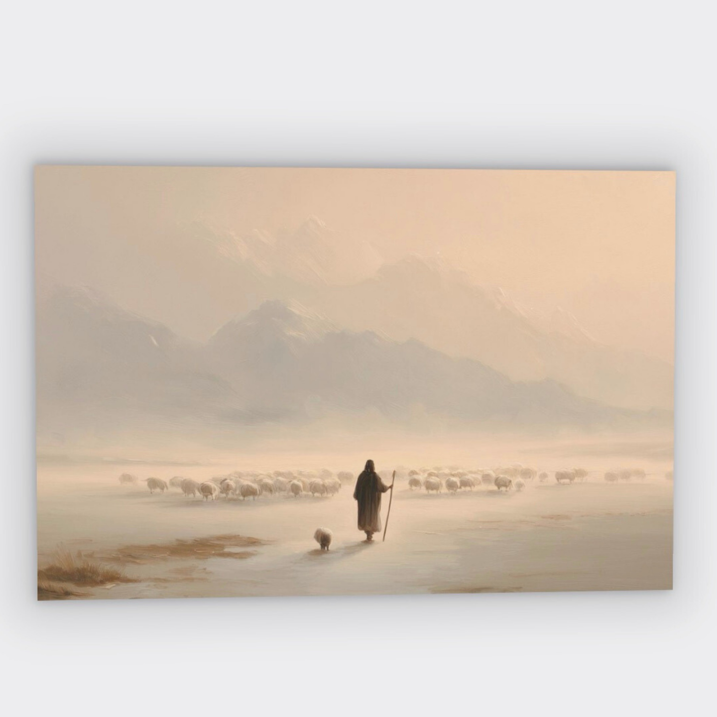 “The Shepherd’s Path” – Christian Wall Art | Psalm 23 Inspired Canvas Print | Faith & Light Collection by April Bloom