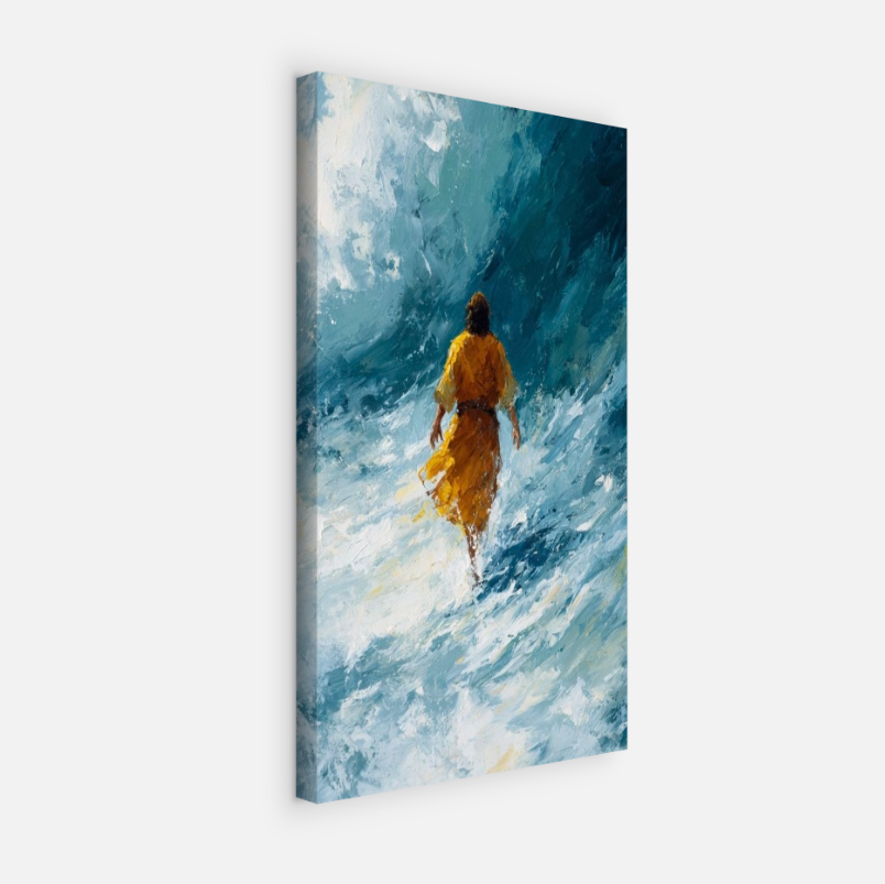 Walking Through the Storm – Faith, Strength & Hope Canvas Wall Art