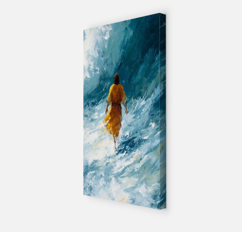 Walking Through the Storm – Faith, Strength & Hope Canvas Wall Art