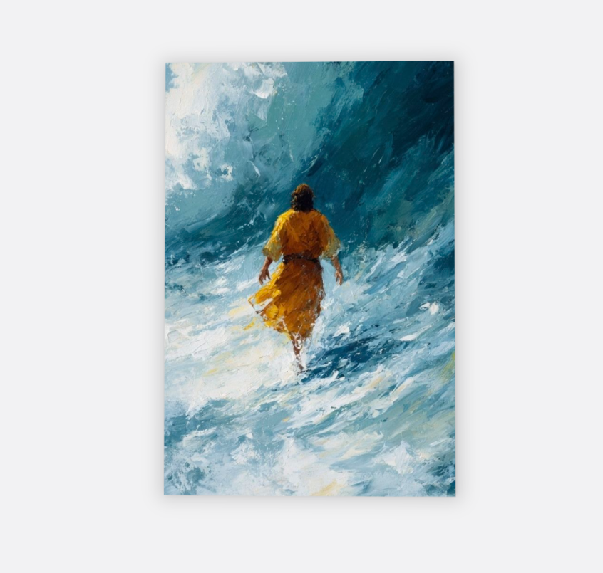 Walking Through the Storm – Faith, Strength & Hope Canvas Wall Art