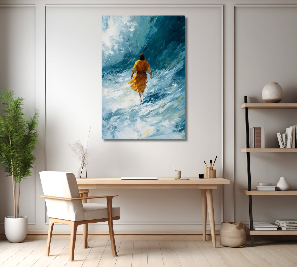 Walking Through the Storm – Faith, Strength & Hope Canvas Wall Art