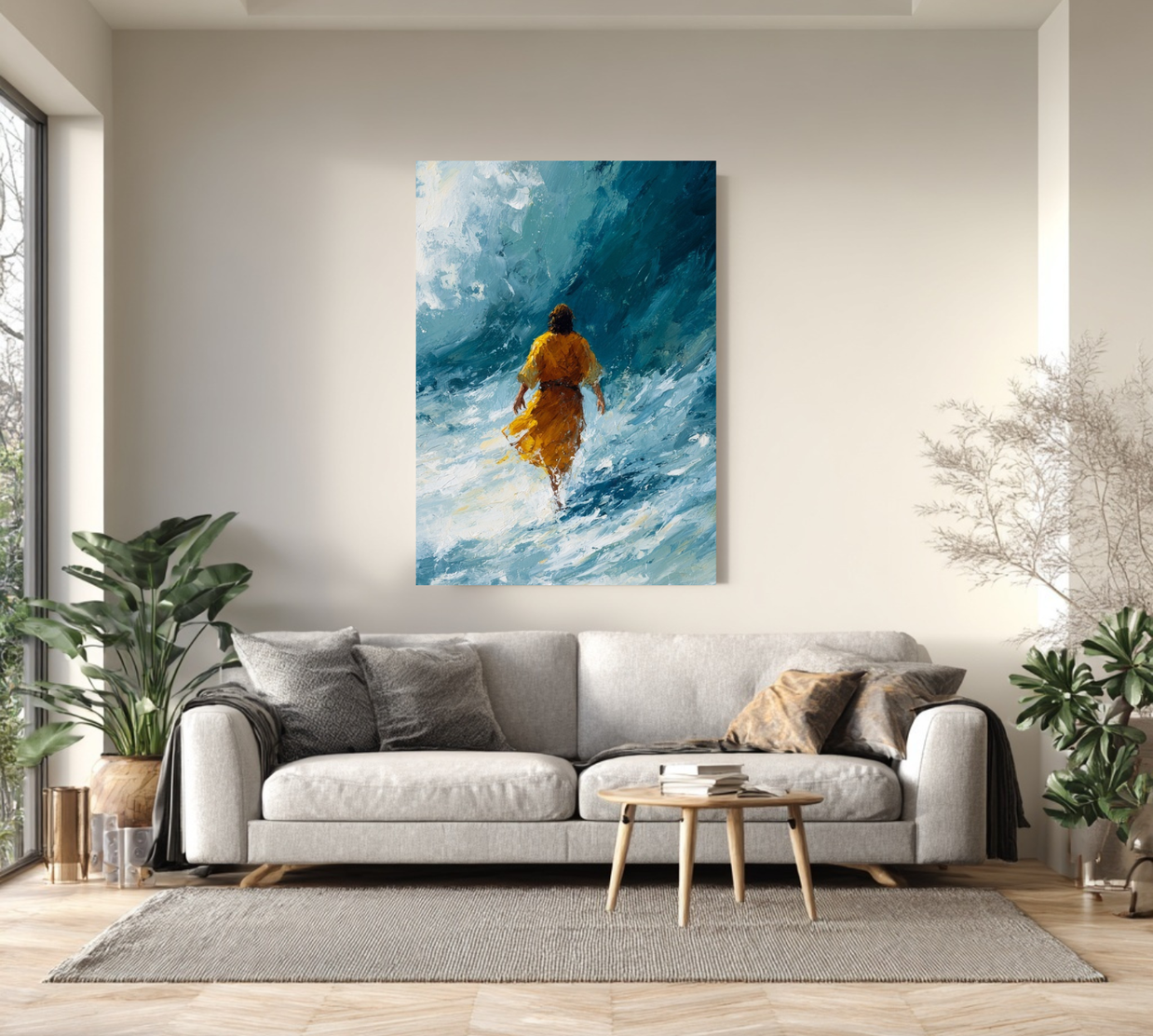 Walking Through the Storm – Faith, Strength & Hope Canvas Wall Art