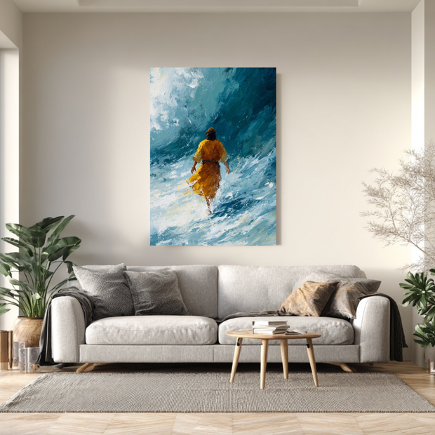 Walking Through the Storm – Faith, Strength & Hope Canvas Wall Art