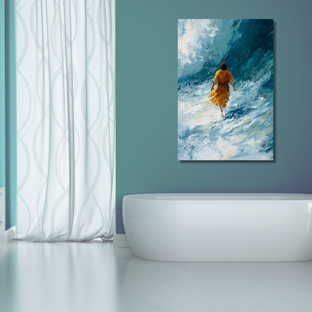 Walking Through the Storm – Faith, Strength & Hope Canvas Wall Art